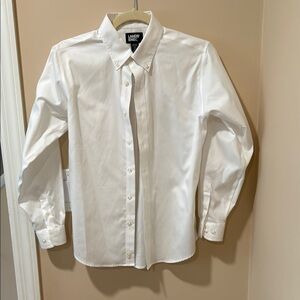 Lands' End Kid’s White Shirt